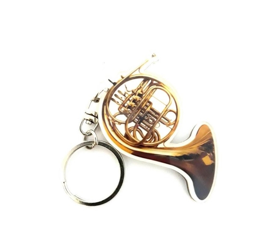 Acrylic French Horn Shaped Keychains