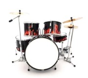 Miniatura bateria MUSIC LEGENDS Collection MDR-0206, 'Burning Flames'