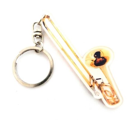 Acrylic Trombone Shaped Keychains