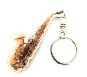 Acrylic Tenor Sax Shaped Keychains