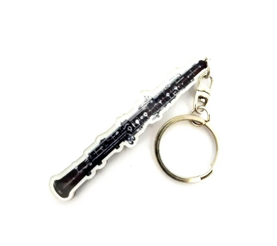 Acrylic Soprano Sax Shaped Keychains