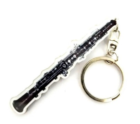 Acrylic Soprano Sax Shaped Keychains