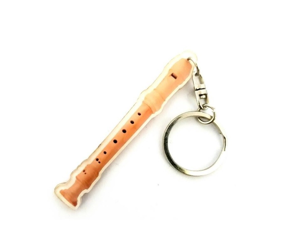 Acrylic Recorder Shaped Keychains