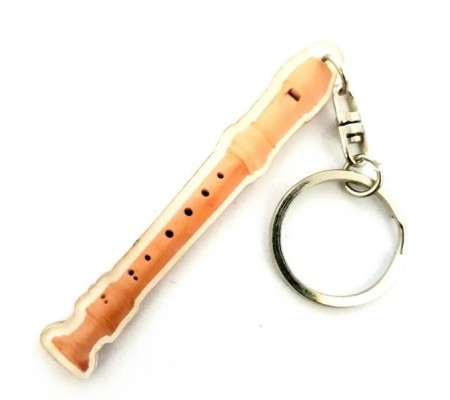 Acrylic Recorder Shaped Keychains