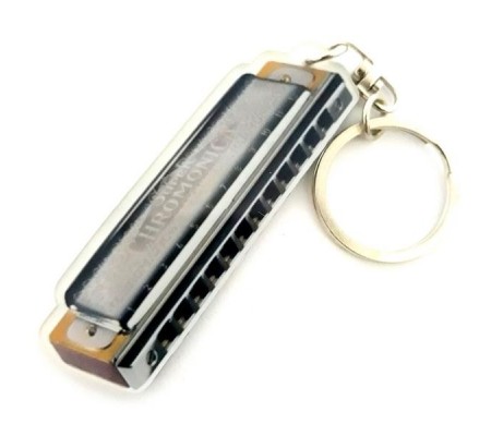 Acrylic Harmonica Shaped Keychains