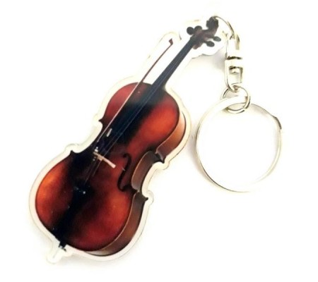Acrylic Cello Shaped Keychains
