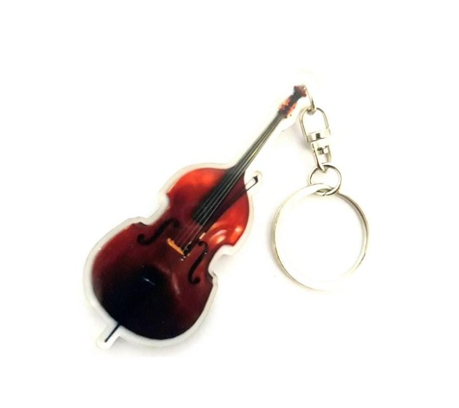 Acrylic Contra Bass Shaped Keychains