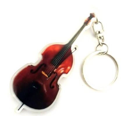 Acrylic Contra Bass Shaped Keychains