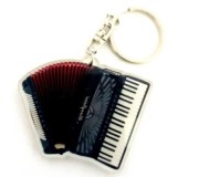 Acrylic Accordion Shaped Keychains