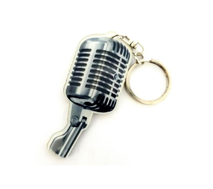 Acrylic Microphone Shaped Keychains