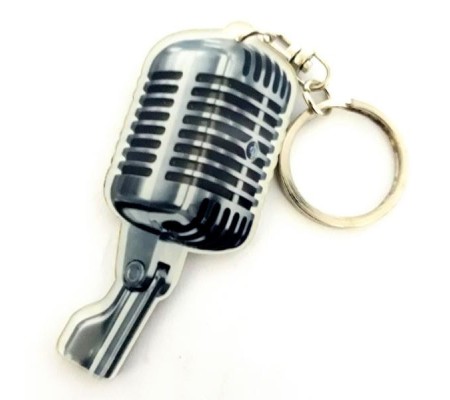 Acrylic Microphone Shaped Keychains