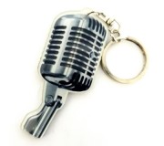 Acrylic Microphone Shaped Keychains