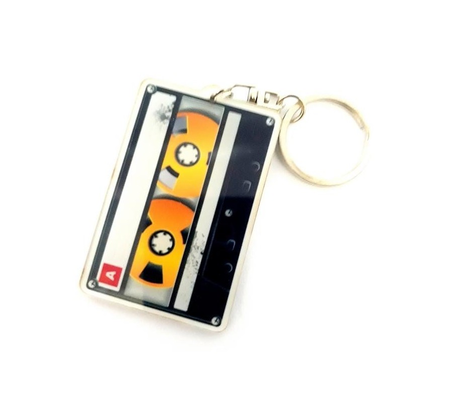 Acrylic Cassette Shaped Keychains