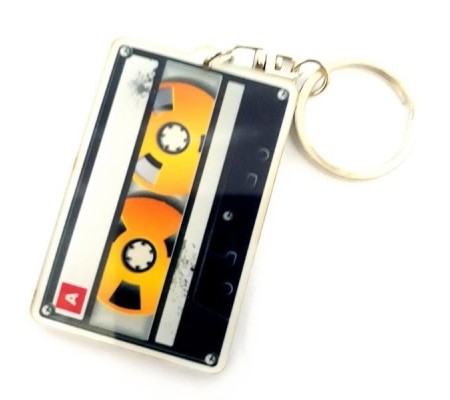 Acrylic Cassette Shaped Keychains