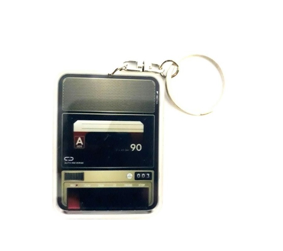 Acrylic Cassette Recorder Shaped Keychains