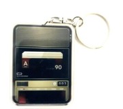 Acrylic Cassette Recorder Shaped Keychains