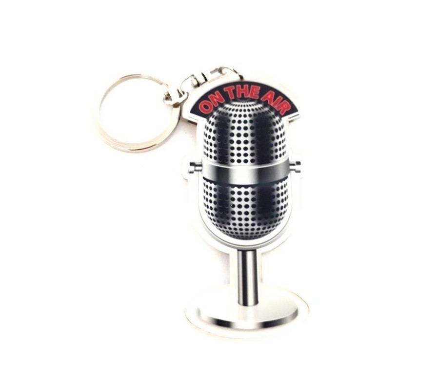 Acrylic Microphone Shaped Keychains