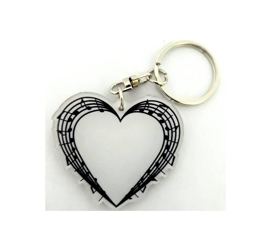 Acrylic Music shaped Notes mod. Music Heart 3