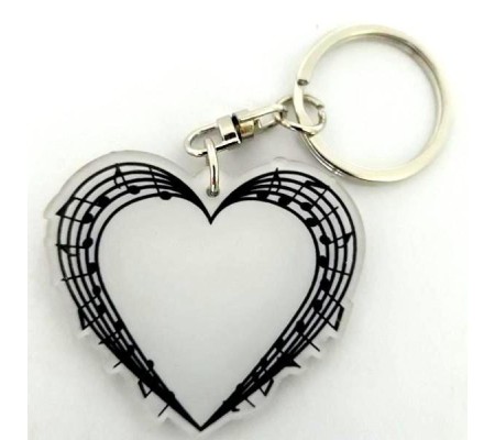 Acrylic Music shaped Notes mod. Music Heart 3