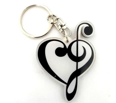 Acrylic Music shaped Notes mod. Music Heart 4