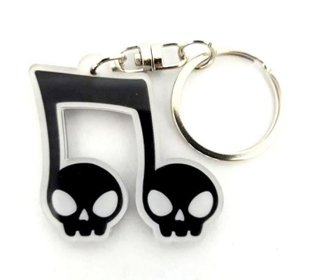Acrylic Music shaped Notes mod. Musical Skulls