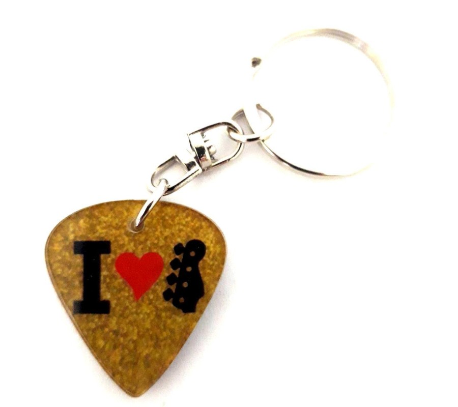 Porta-chaves MLC APK-6009, palheta 'Love Bass', acrílico