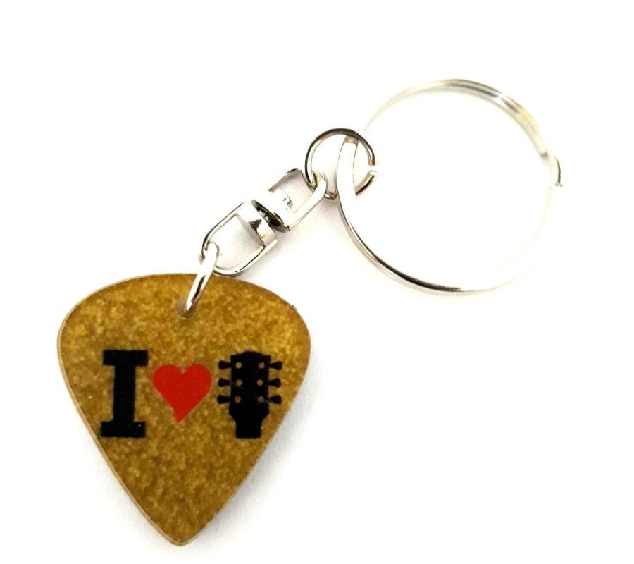 Porta-chaves MLC APK-6023, palheta 'Love Guitar 2', acrílico