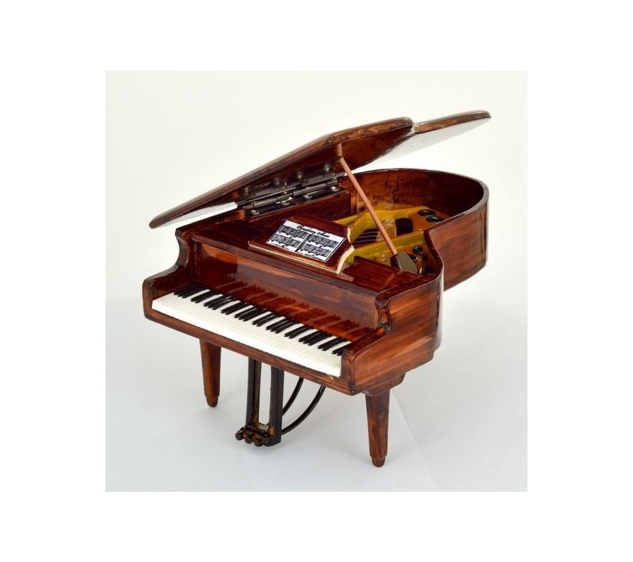Miniatura piano MUSIC LEGENDS Collection MIN-0276, castanho, c/ banco