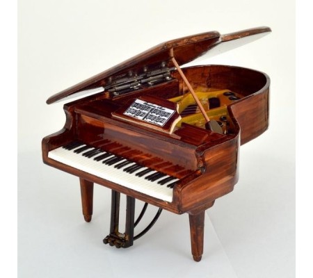 Miniatura piano MUSIC LEGENDS Collection MIN-0276, castanho, c/ banco
