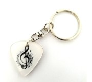 Plectrum shaped acrylic keychains mod. mod. Music notes 1