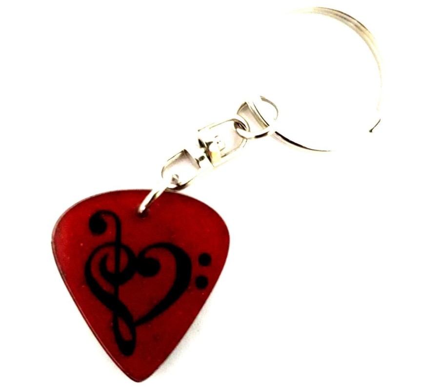 Porta-chaves MLC APK-6047, palheta 'Love Music 1', acrílico