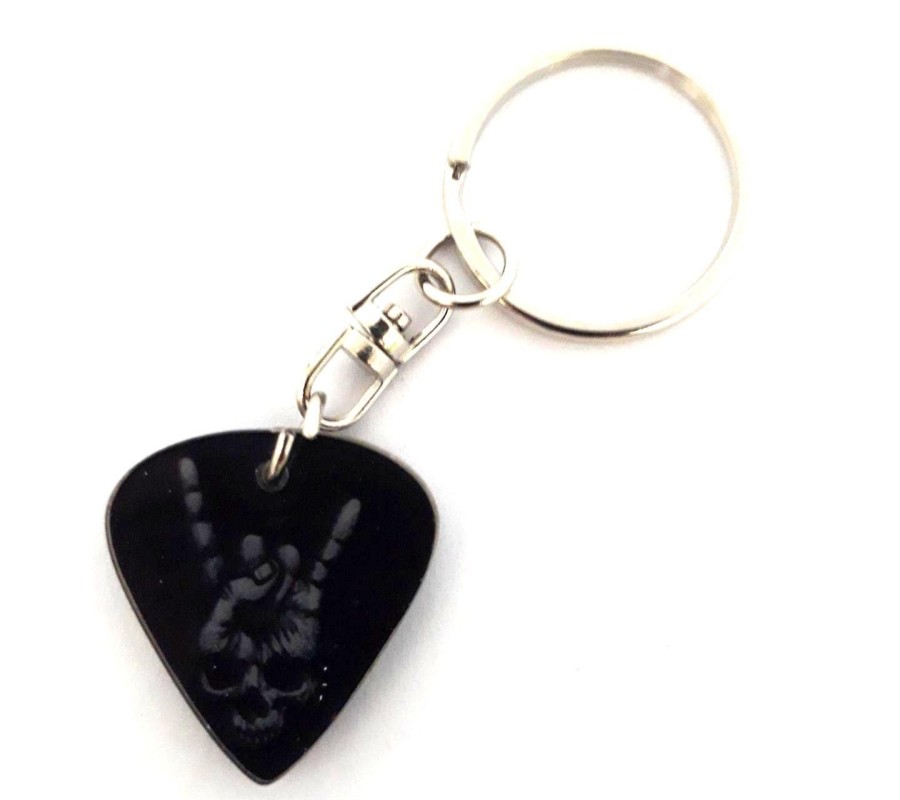 Porta-chaves MLC APK-6054, palheta 'Rock & Skull', acrílico